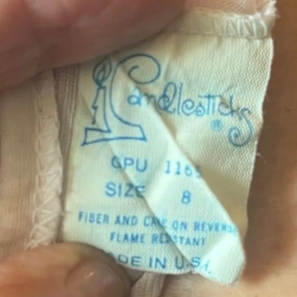 Vintage 80’s Love Letters Pink Coquette Style pajamas set Girls Size 6